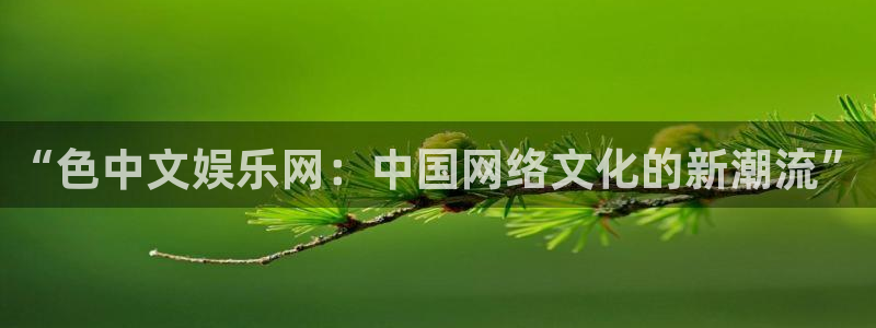 彩客网比分直播：“色中文娱乐网：中国网络文化的新潮流”